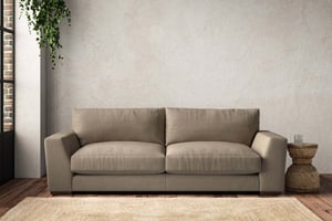nkuku Guddu Large Sofa | Make To Order | Brera Linen Pebble | No Colour