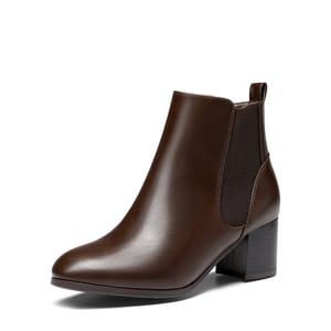 DREAM PAIRS Chelsea Chunky Block Heel Booties