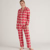 Women's Woofing Plaid Flannel Pajama Set
