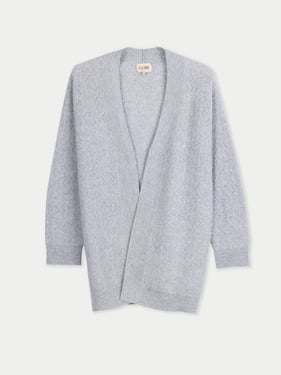 Ajour Knit Open front Cardigan - 2XL / high rise / WK1032-1299