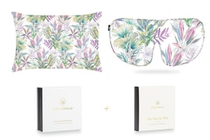 Iridescent Garden Pure Silk Sleep Gift Set - Super King Pillowcase