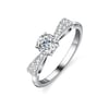 Jeulia Cute Bowknot Round Engagement Ring