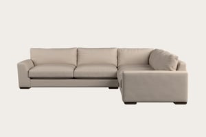 nkuku Guddu Large Right Hand Corner Sofa | Make To Order | Recycled Cotton Natural | No Colour