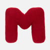 QE Home Alphabet Letter Cushion in M, Red