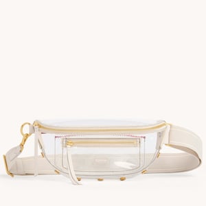 Hammitt Charles Crossbody Clear Calla Lily White Brushed Gold Med