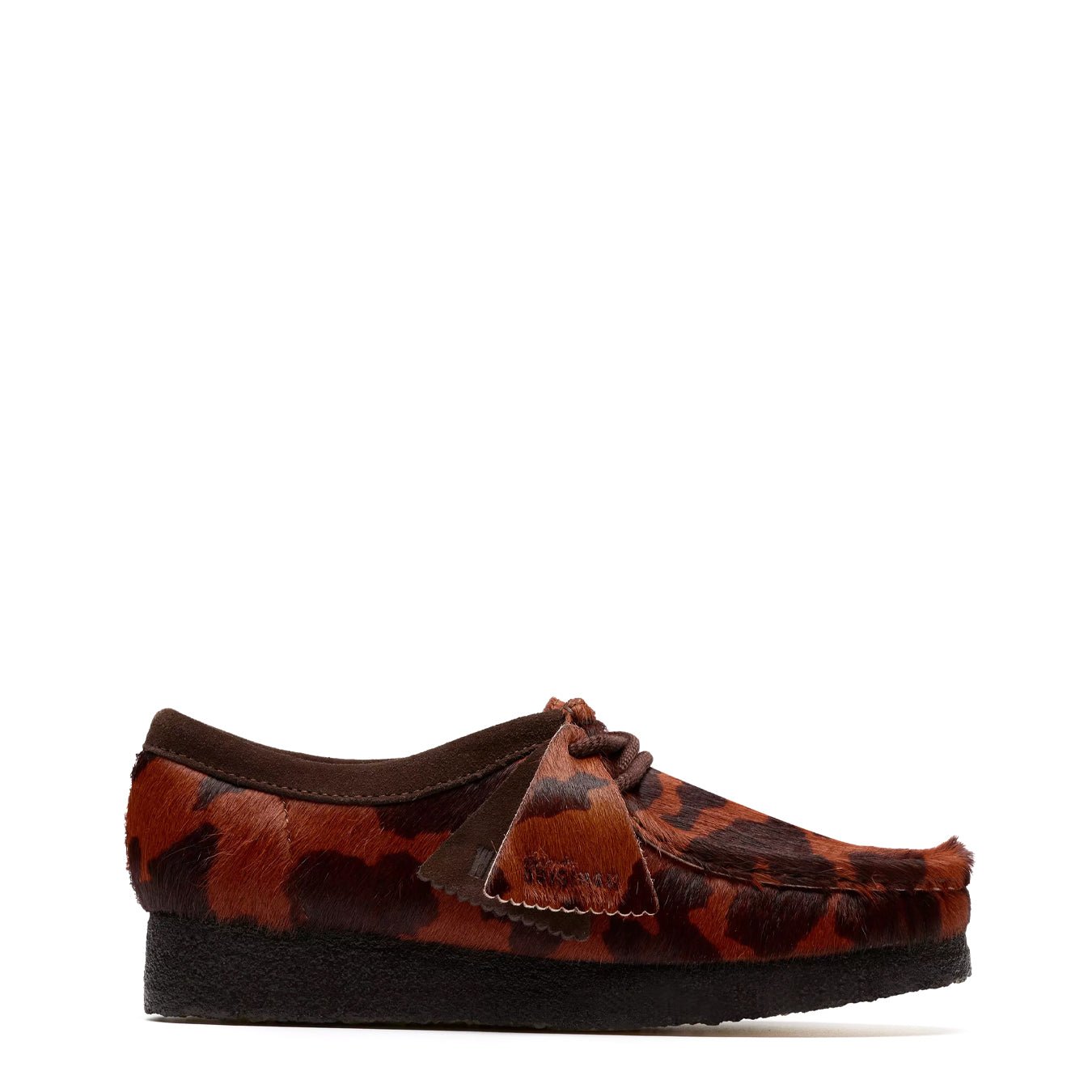 Clarks Originals Womens Wallabee Brown Cow Print
