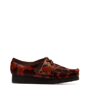Clarks Originals Womens Wallabee Brown Cow Print
