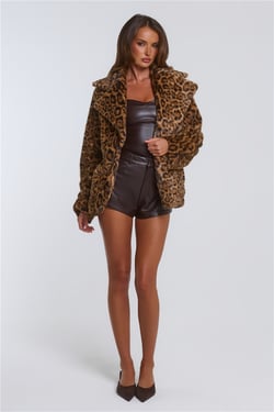 Cheetahlicious Faux Fur Coat Leopard