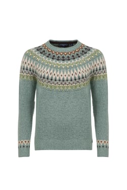 Weird Fish Lowell Fair Isle Jumper Sea Mist Size 8