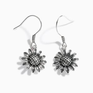 Jeulia "Sunflower" Sterling Silver Earrings