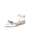 DREAM PAIRS Rhinestone Bow Flats