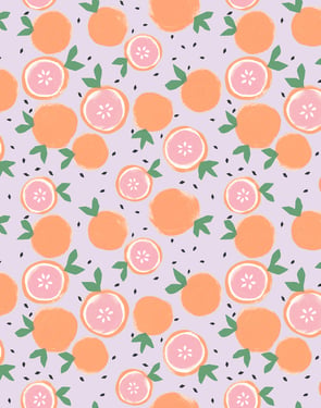 Grapefruit' Wallpaper by Tea Collection - Lavender - Traditional / 27 in. x 27 ft.