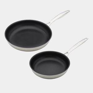 Nonstick Clad 2-Piece Fry Pan Set - Induction