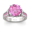 Jeulia Flower Round Cut Sterling Silver Ring