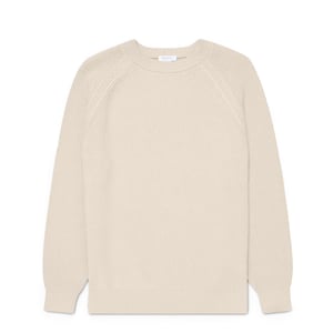 Sunspel Ribbed Cotton Jumper Mink