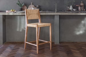 nkuku Lohanda Acacia & Munja Grass Counter Dining Chair | Seating | One Size | Natural