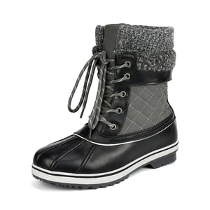 DREAM PAIRS Mid Calf Lace Up Snow Boots