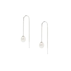 Oh So Fine Vermeil Drop Pearl Earring