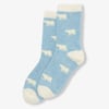 Adult Blue Polar Bears Fuzzy Socks