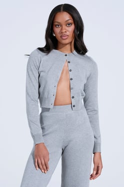 AKIRA Cozy Luxe Crew Neck Cardigan Sweater | Size XL