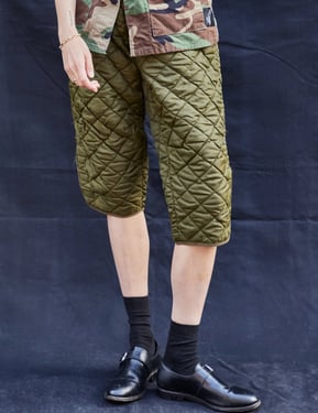 Cropped Quilted Trousers