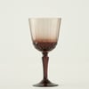 Colore Crystal Cut Wine Glass - Brown