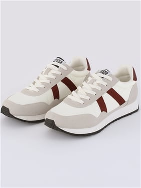 Jack & Jones Mens Mesh Combo Sneakers - Beige / Moonbeam - 8