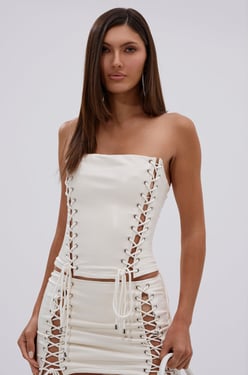 AKIRA Festival Girly Lace Up Corset Top | Size 1X