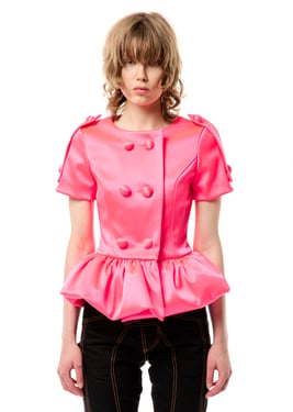 SATIN PEPLUM TOP - XL
