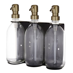 Black Triple Wall Mounted Soap Dispenser