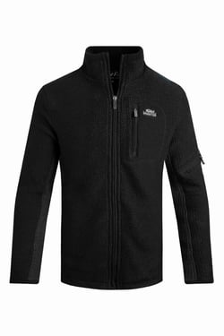 Weird Fish Berhan Full Zip Lined Eco Macaroni Sweatshirt Black Size 2XL