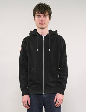 ST Zipped Hoodie in Black