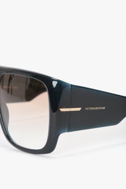 Victoria Beckham Oversized Soft Square Acetate Frame In Blue - ONE SIZE - Womens
