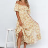 Boho Muse Midi Dress Yellow