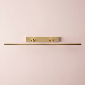 Dimmable Larger Blake picture light in antique brass finish