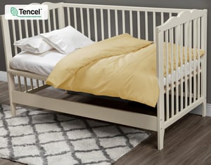 QE Home 350TC BeechBliss TENCEL™ Modal Crib in Sized Duvet Cover in Sun Shower, Yellow