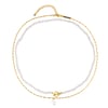 Gold Pearl Necklaces Sterling Silver Set
