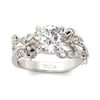 Jeulia Rose Design Round Cut Sterling Silver Ring