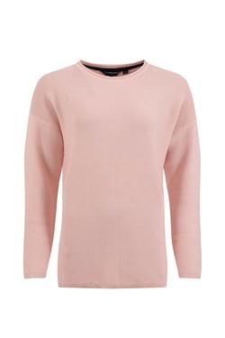 Weird Fish Dalla Knitted Crew Neck Jumper Pink Size 14