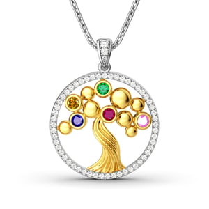 Jeulia Family Tree Pendant