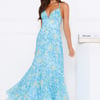 Pretty In Bloom Maxi Dress Blue