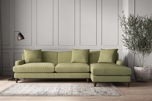 nkuku Deni Right Hand Chaise Sofa | Make To Order | Grand | Brera Linen Sage