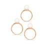 Power Pearl Ring Triple Stack