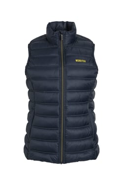 Weird Fish Atissa Lightweight Padded Gilet Navy Blue Size 8