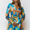 Tropic Tempo Long Sleeve Romper Teal