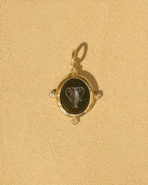 Bloodstone Amphora - 14k Yellow Gold