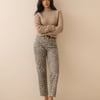 Leopard Print Mid Rise Camden Tapered Jeans