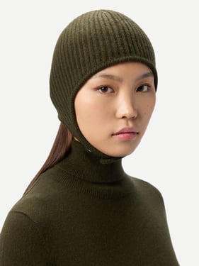 Knitted Aviator Cap - One Size / avocado / AK154-0038/0000