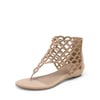 DREAM PAIRS Cute Rhinestone Flat Sandals