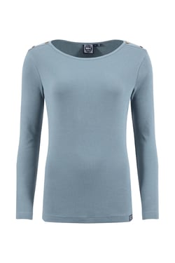 Weird Fish Maine Long Sleeve Outfitter T-Shirt Blue Mirage Size 20